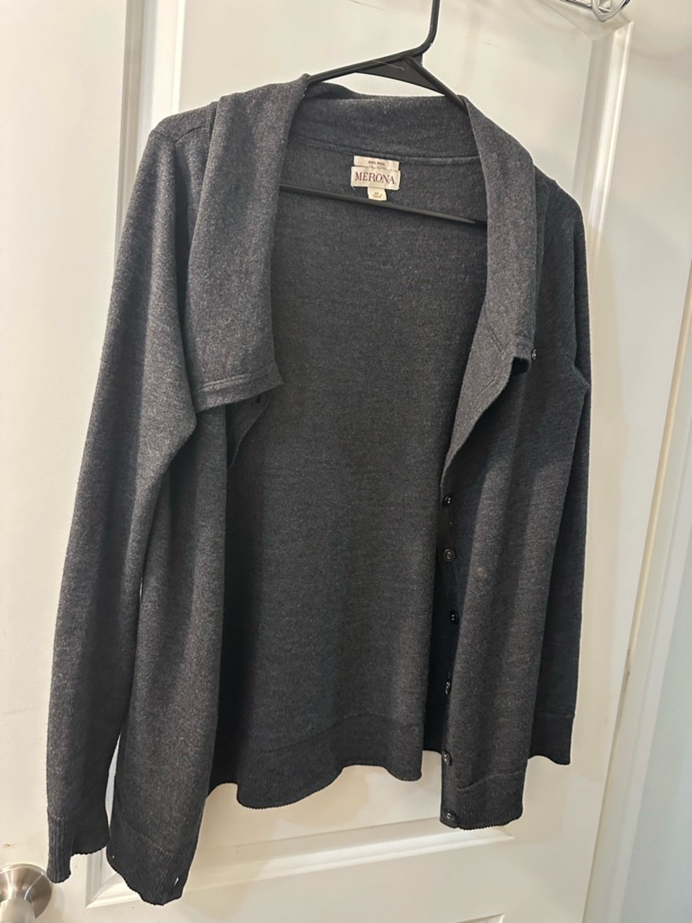 Merona Charcoal Open Front Cardigan - Picture 2 of 5